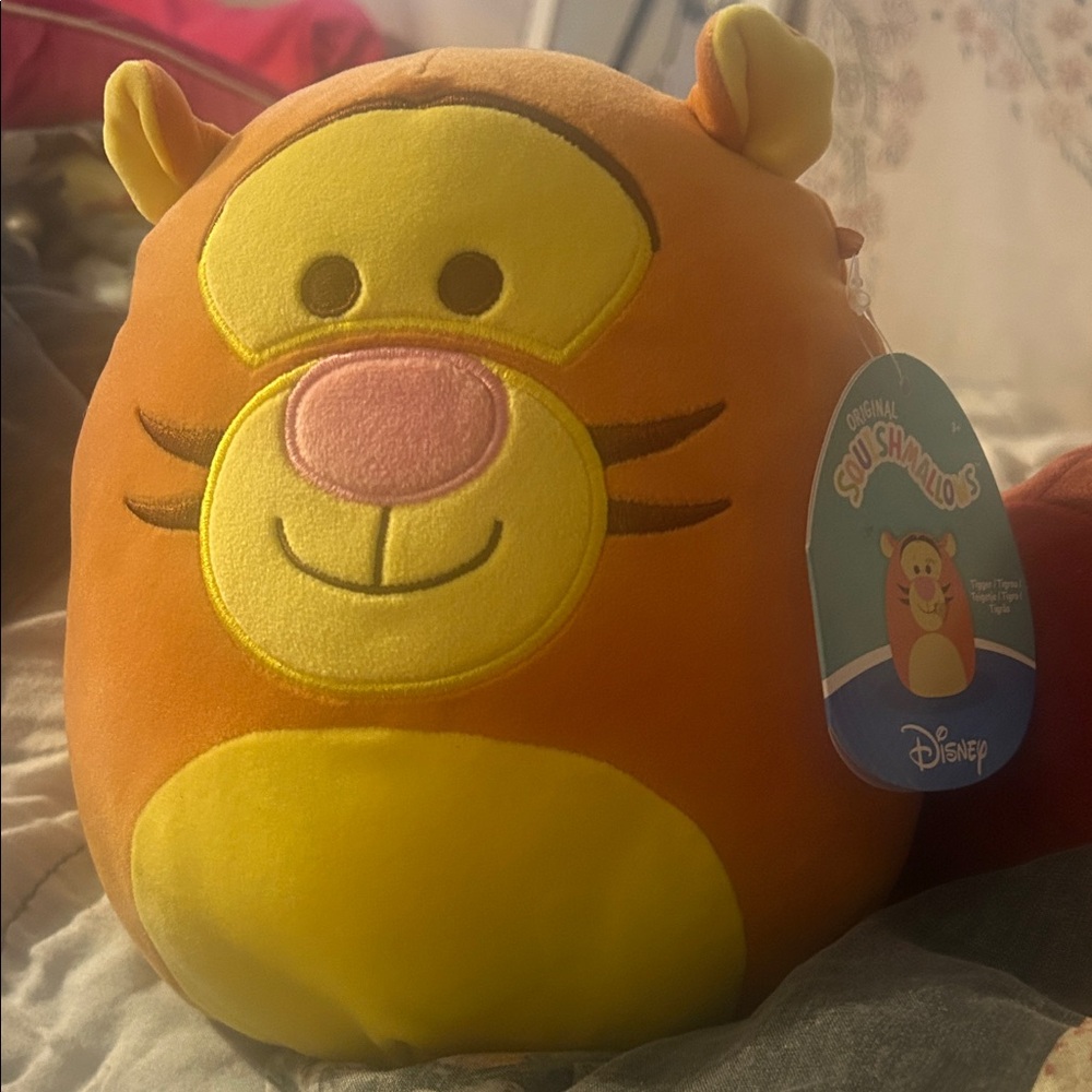 Disney Squishmallows Tigger Plush - Orange and Yellow
